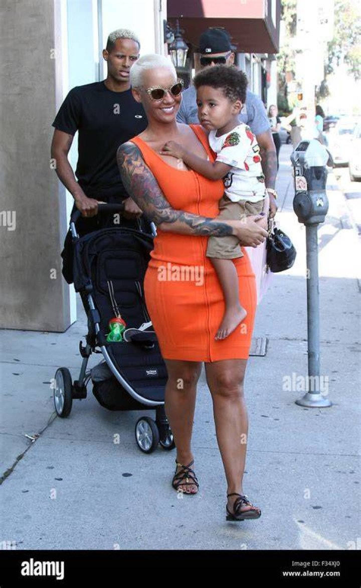 Amber Rose and son Sebastian arrive at LAX airport Daily Mail Online