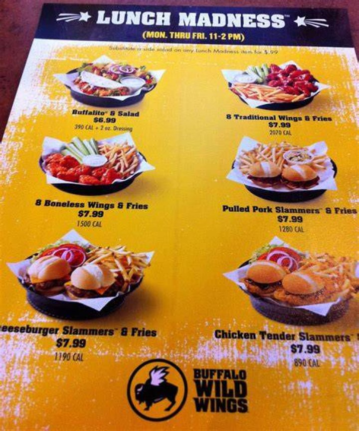 Buffalo wild wings menu wizardsilope