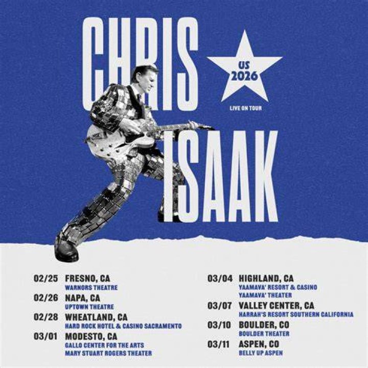 Chris Isaak Cancels Entire Tour Due to Illness