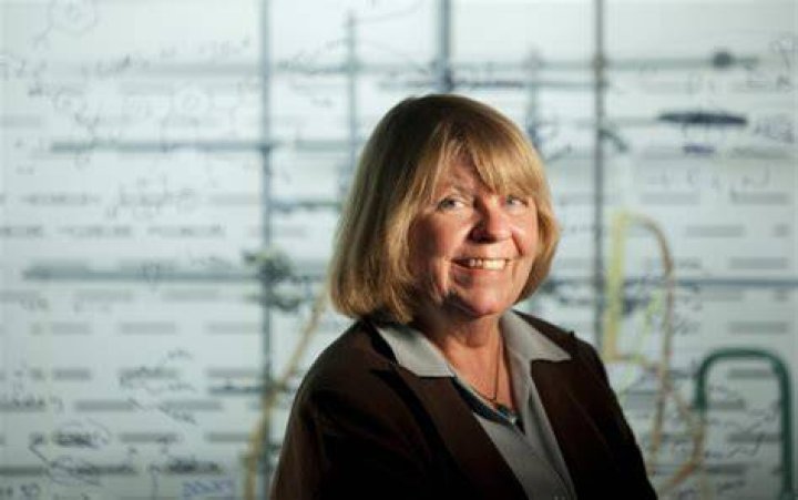Distinguished chemistry professor Kristin BowmanJames helping plot KU