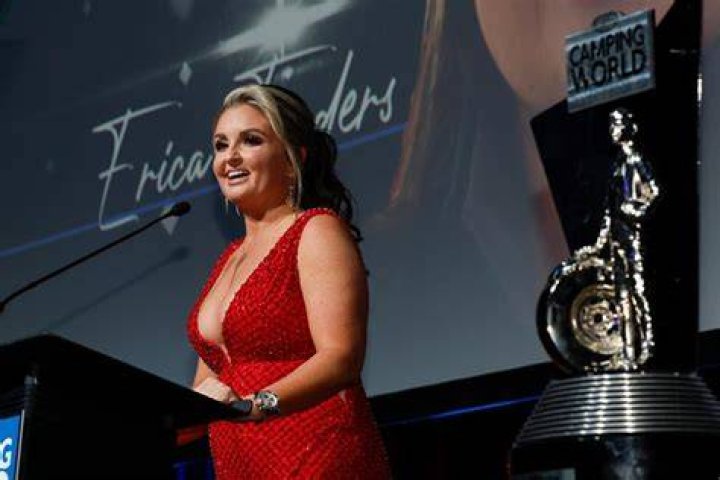 Erica Enders on the red carpet Horsepower & Heels