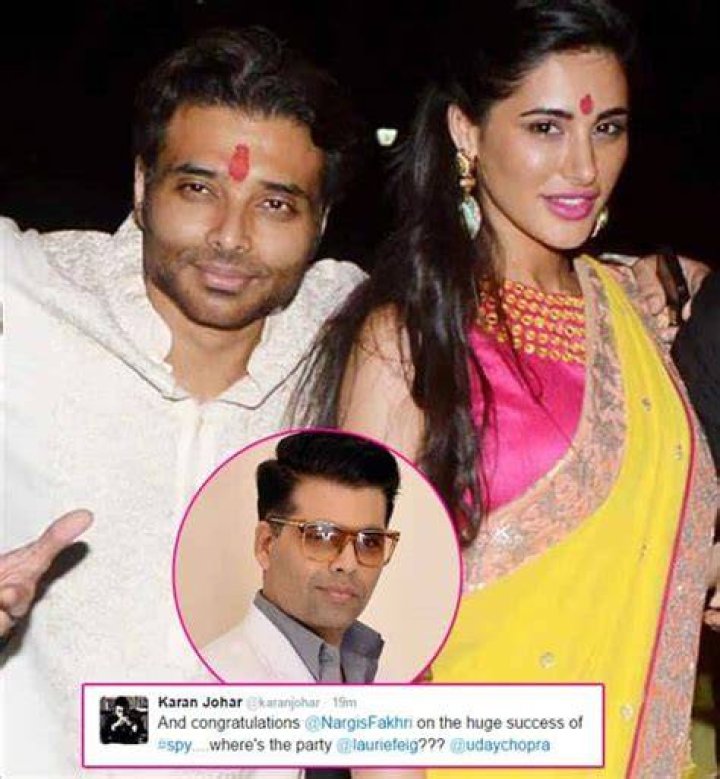 Karan Johar confirms Uday Chopra and Nargis Fakhri's secret affair on