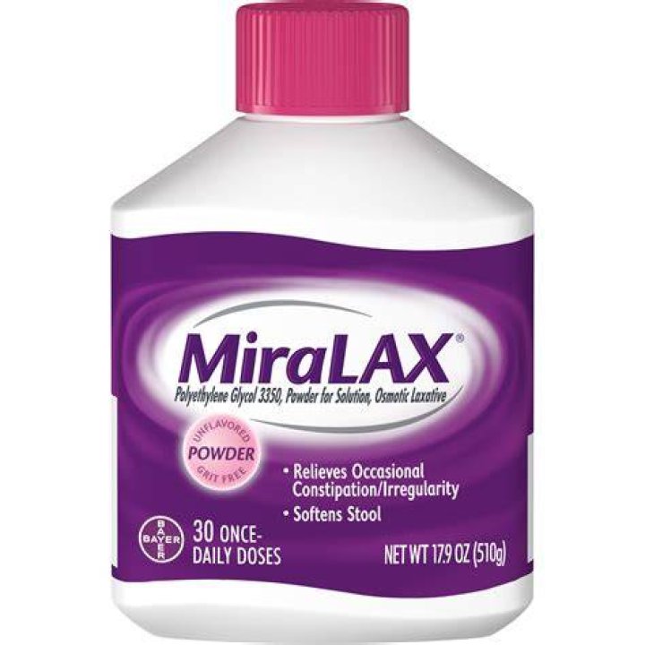 MiraLAX Laxative Powder for Gentle Constipation Relief, 45 Doses