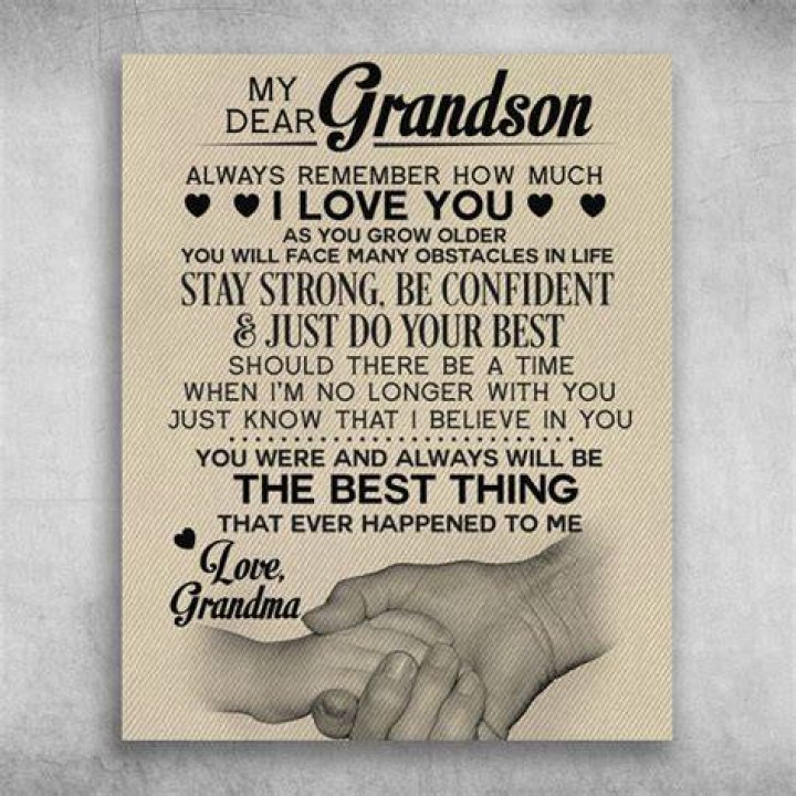 My Dear Grandson Always Remember How Much I Love You Family Poster , My