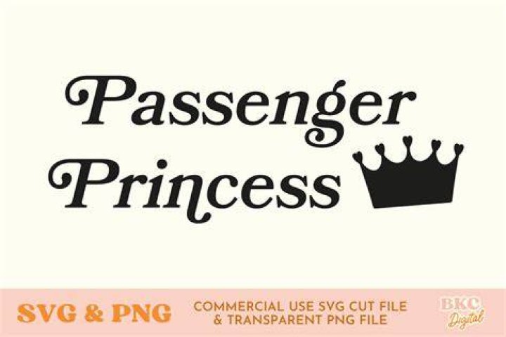 Passenger Princess Trendy SVG & PNG Illustration par bykirstcodigital