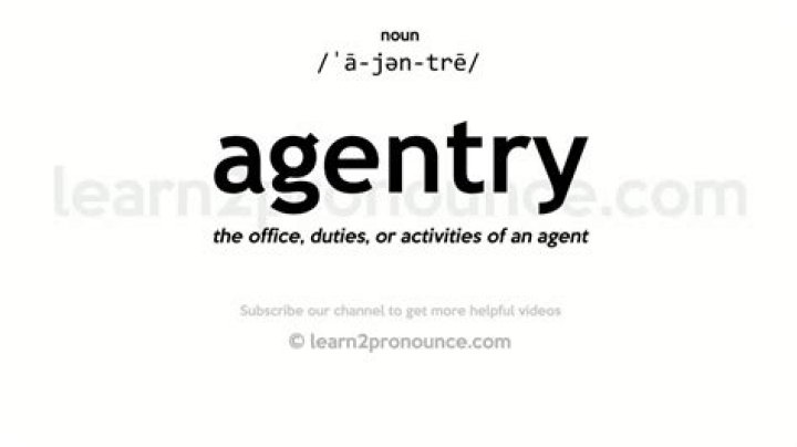 Pronunciation of Agentry Definition of Agentry YouTube