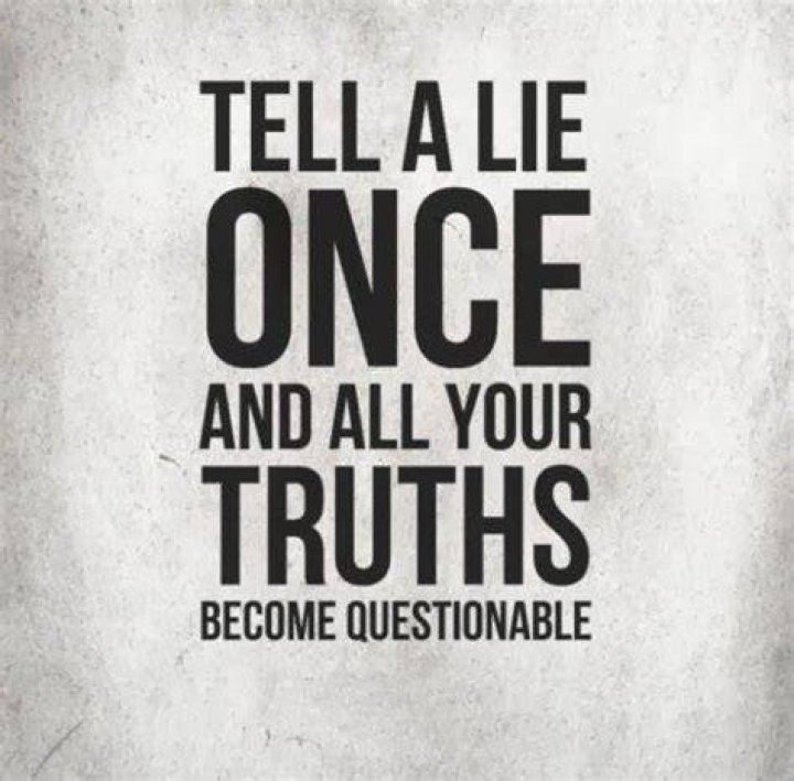 Tell A Lie Once And All Your Truths Questionable Pictures